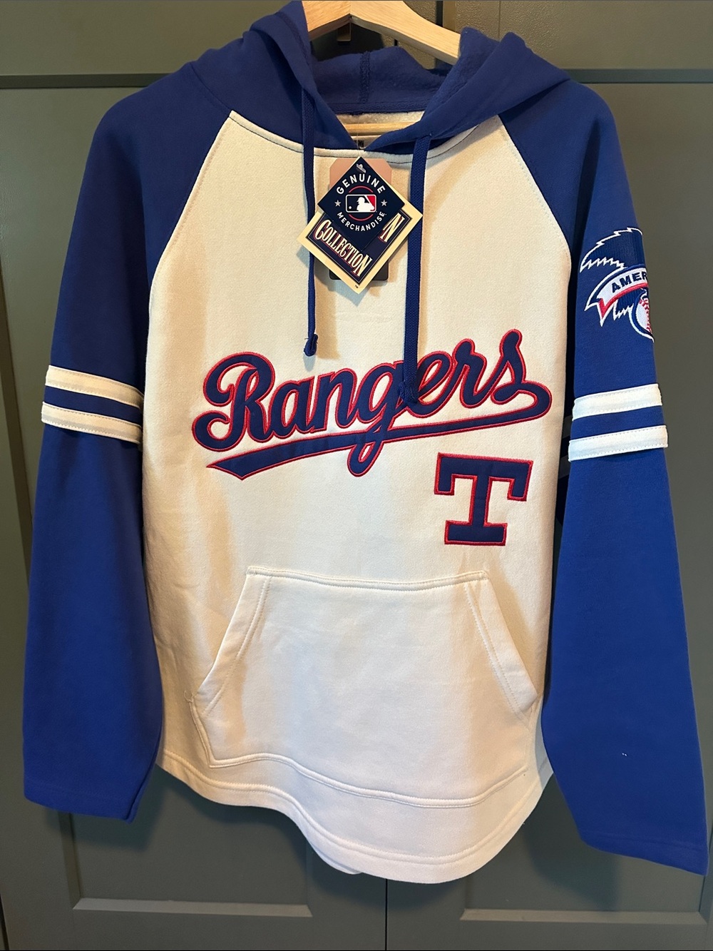 Rangers Two-Tone Blue & White Crewneck Hoodie
